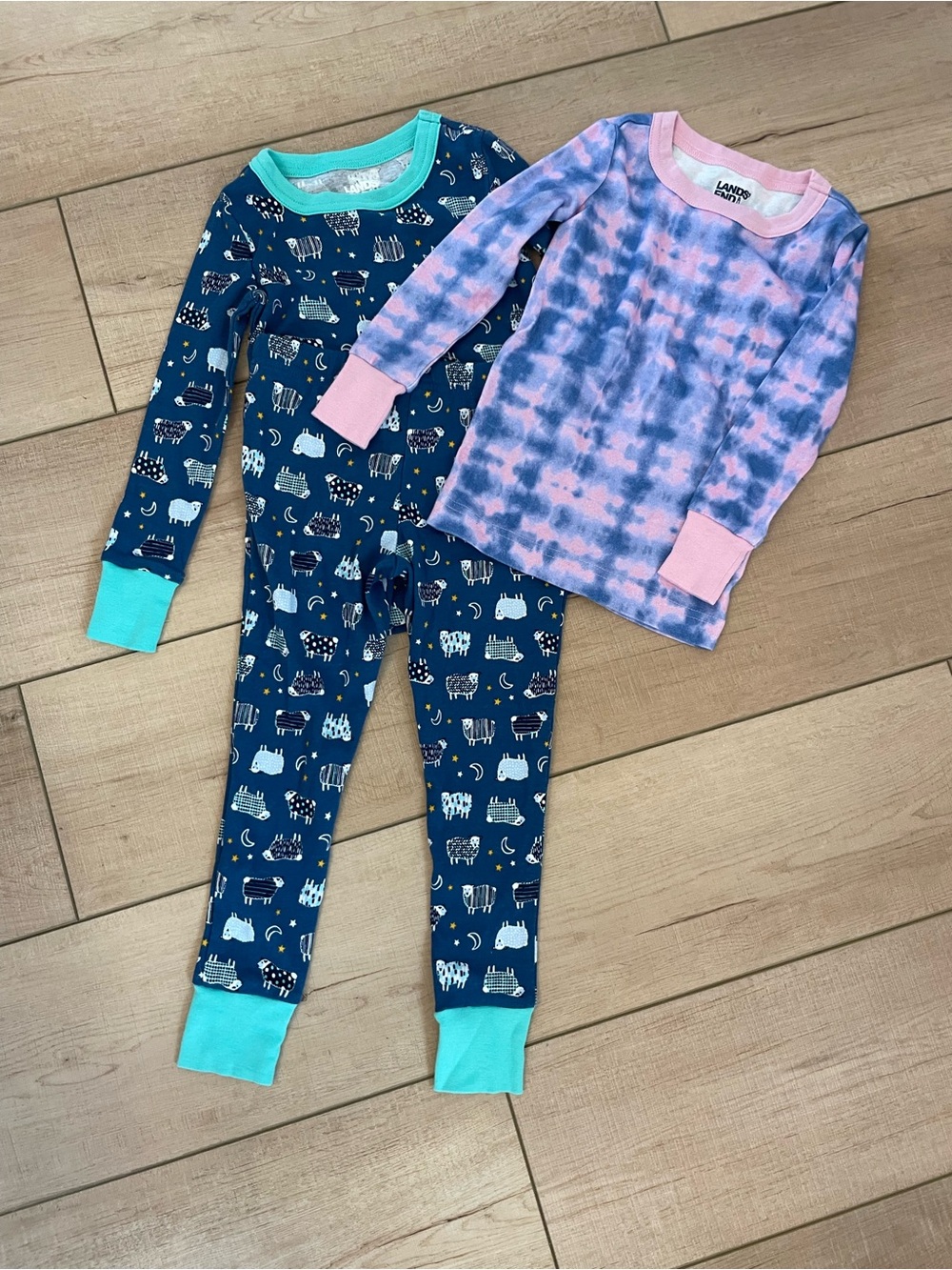 Lands’ End Girls' Two-Piece Pajama Set 100% Cotton, Size 4